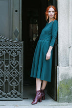 Front Belted Midi Dress